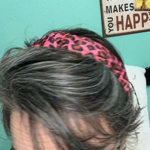 Hot Pink Leopard Print Fashion U-Shaped Plastic Headband